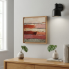 Terra rosa | Oil And Acrylic Painting in Paintings by Sophie DUMONT.. Item composed of wood & canvas compatible with minimalism and contemporary style