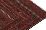 Vintage Baluch Kilim Rug in Red with Stripes and Tribal | Area Rug in Rugs by Rug and Kilim