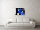 Abstract in Blue #2 | Oil And Acrylic Painting in Paintings by Dutch Montana Art. Item composed of canvas