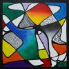 Harlequin - Festive Frenzy 1 | Oil And Acrylic Painting in Paintings by Aarti Bartake. Item made of canvas with synthetic