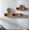 Floating Box Shelf, Wooden Wall Mount Shelves | Shelving in Storage by Halohope Design. Item composed of wood compatible with minimalism and modern style