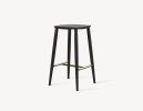 Palmerston Counter Stool (Brass Footrests) | Chairs by Coolican & Company. Item made of wood