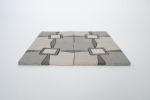 Raven Black & Ivory White Mosaic Tile | Tiles by Mosaics & Company LLC (mosaics.co). Item composed of stone compatible with boho and mid century modern style