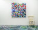 Party in August | Oil And Acrylic Painting in Paintings by Claire Desjardins. Item made of canvas