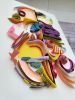 Mix media abstract, textured art, vibrant colours | Mixed Media by Glimpsecraft. Item composed of paper compatible with art deco and modern style