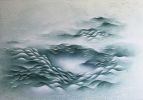Light as water | Oil And Acrylic Painting in Paintings by Francesca Borgo. Item composed of paper and synthetic in minimalism or contemporary style