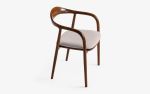 Raku Wooden and Upholstered Chair | Dining Chair in Chairs by LAGU. Item made of wood with fabric works with minimalism & modern style