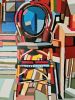 At the flea market | Oil And Acrylic Painting in Paintings by Noemi Safir Artist. Item composed of canvas in contemporary or industrial style