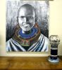 Beauty in the beads | Oil And Acrylic Painting in Paintings by Mwenye painter | Private Residence in Worcester. Item composed of canvas and synthetic