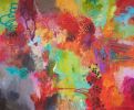 Abstract Original Painting "Happy clouds" | Mixed Media by Carolina Alotus. Item made of canvas with synthetic