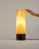 Modern Table Lamp | Lamps by La Loupe. Item composed of wood and linen in mid century modern or japandi style