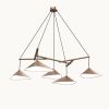 Emily Group of Five Pendant Light – Dark Bronze Semi-Matte | Pendants by MOSS Objects. Item made of oak wood & steel compatible with contemporary and modern style