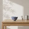 Heritage Wood-fired Mille-fleurs Ice-crackle Tea/Coffee Bowl | Decorative Bowl in Decorative Objects by Dynasty Artisan. Item composed of ceramic compatible with eclectic & maximalism and art deco style