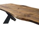 Live Edge Dining Table | Tables by Tinella Collection. Item composed of walnut & steel compatible with contemporary and art deco style