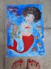 Cumbia Submarina | Oil And Acrylic Painting in Paintings by Elena Parau. Item composed of paper compatible with boho and contemporary style