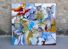 Abstract Painting in Lacoste | Oil And Acrylic Painting in Paintings by Emma Balder. Item composed of synthetic