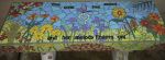 Tribute to Babette - tile & glass mosaic concrete bench | Public Mosaics by Rochelle Rose Schueler - Wild Rose Artworks LLC. Item composed of concrete and glass