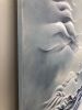 The moon swam back | Mixed Media by Francesca Borgo. Item composed of canvas in minimalism or contemporary style