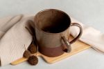 Handmade Brown-Terracotta Natla | Mug in Drinkware by ShellyClayspot. Item made of stoneware