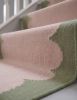 Handwoven Woolen Green & Pink Runner Rug | Rugs by Evergreen Carpets. Item made of wool works with boho & minimalism style