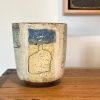 Handmade Tall Tea Cup, Yunomi with Abstract Drawings | Drinkware by cursive m ceramics. Item composed of stoneware