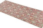 Vintage Zeki Müren Runner in Red with Blue & Beige Patterns | Area Rug in Rugs by Rug and Kilim