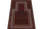 Rug & Kilim's Baluch Afghan rug in Black, Red, Orange, White | Area Rug in Rugs by Rug and Kilim