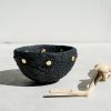 Medium Treasure Bowl in Textured Black Concrete & Brass | Decorative Bowl in Decorative Objects by Carolyn Powers Designs. Item composed of brass and concrete in minimalism or contemporary style