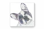 MY FRENCHIE MY BEST FRIEND | Oil And Acrylic Painting in Paintings by Virginie SCHROEDER. Item made of canvas with synthetic works with art deco style