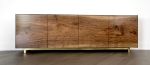Private Residence | Console Table in Tables by ANAZAO INC.. Item made of walnut with brass