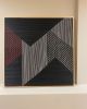 Fold Lines handowven 3 direction lines composition. | Wall Sculpture in Wall Hangings by Fault Lines. Item composed of fabric and synthetic