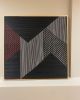 Fold Lines handowven 3 direction lines composition. | Wall Sculpture in Wall Hangings by Fault Lines by Matthias de Vogel. Item composed of fabric and synthetic