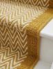 Handwoven Woolen Yellow Runner Rug | Rugs by Evergreen Carpets. Item made of wool works with boho & minimalism style