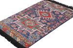 Rug & Kilim’s Tribal Rug in Blue and Red with Primitivist | Area Rug in Rugs by Rug and Kilim