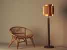 Laminar | Sculptural Ceramic & Wood Floor Lamp | Lamps by Naaya Studio. Item composed of wood and stoneware in minimalism or contemporary style