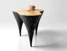 Black Stone & Oak Poise Coffee Table - Still Series | Tables by Donatas Žukauskas. Item made of oak wood with concrete works with minimalism & contemporary style