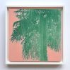 Sunrise Palms (12 x 12 inch Oil Painting on Wood Panel) | Oil And Acrylic Painting in Paintings by Christine So. Item composed of birch wood in boho or contemporary style
