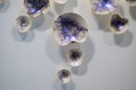 Porcelain Wall Sculpture, 92 Pieces, Violet | Wall Hangings by SevaCeramics. Item composed of stoneware
