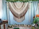 Macrame Wall Hanging Headboard for Home Decor, Custom Colors | Wall Hangings by Desert Indulgence. Item composed of fiber in boho style