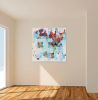 Ember And Frost | Oil And Acrylic Painting in Paintings by Cynthia Ligeros. Item composed of canvas in mid century modern or contemporary style