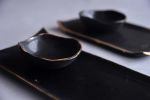 Set of handmade handcrafted stoneware sushi plate and dip | Dinnerware by Laima Ceramics. Item made of stoneware compatible with rustic style