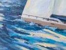 Nord Stream race regatta commission | Oil And Acrylic Painting in Paintings by Lina Vonti. Item composed of canvas