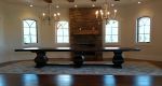 15ft.  oak barnwood dining table. 3- 18" pedestals | Tables by Paul's Green Barn. Item made of oak wood