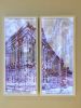 Invisible Cities- The Parkway Series | Drawings by Maria Schneider Arte | Park Towne Place - North Tower in Philadelphia. Item made of synthetic