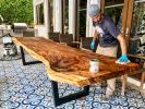 Outdoor Live Edge Table | Dining Table in Tables by Doro Designs. Item composed of wood