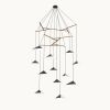 Emily V12 Pendant Light – High Gloss Custom | Chandeliers by MOSS Objects. Item made of oak wood with steel works with contemporary & modern style