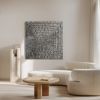 Silver leaf 3d wall art heavy textured wall art on canvas | Oil And Acrylic Painting in Paintings by Berezart. Item made of canvas works with minimalism & mid century modern style