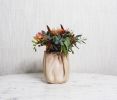 Mini Sculpted Leather Flower Vase | Vases & Vessels by Ian James. Item composed of ceramic in mid century modern or contemporary style