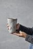 White Portrait Pottery Mug | Drinkware by ShellyClayspot. Item made of ceramic works with modern & rustic style