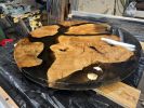 Maple/Epoxy pour Coffee Table. | Tables by Great Lakes Custom Furniture. Item composed of maple wood and metal in mid century modern or rustic style